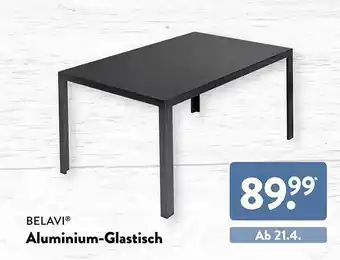 Aldi Süd Belavi Aluminium-glastisch Angebot