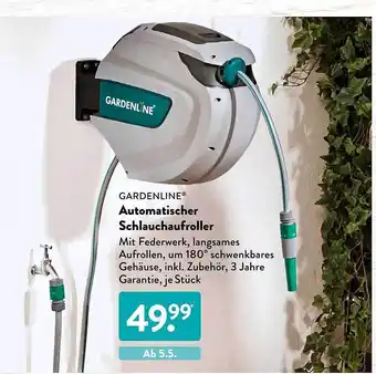 Aldi Süd Gardenline Automatischer Schlauchaufroller Angebot