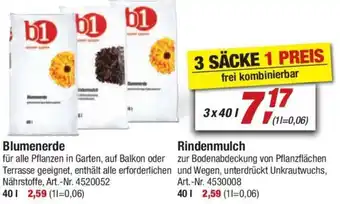 toom Baumarkt Blumenerde 40L oder Rindenmulch 40L Angebot