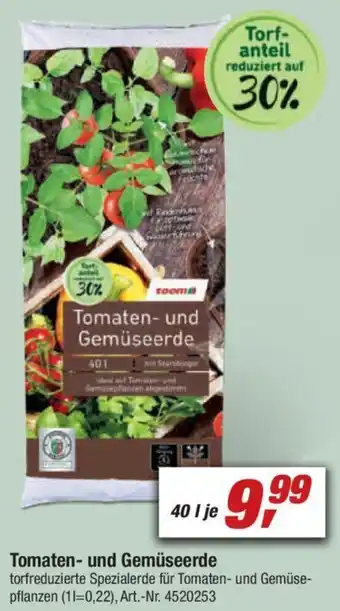 toom Baumarkt Tomaten und Gemüseerde 40L Angebot