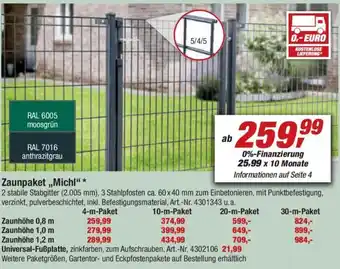 toom Baumarkt Zaunpaket Michl Angebot