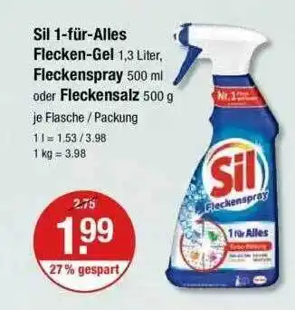 V Markt Sil 1-für-alles Flecken-gel, Fleckensalz Oder Fleckenspray Angebot