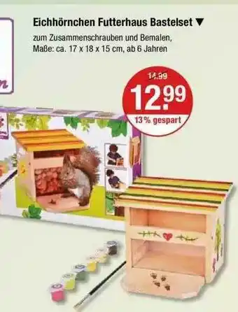 V Markt Eichhörnchen Futterhaus Bastelset Angebot