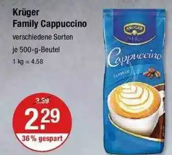 V Markt Krüger Family Cappuccino Angebot