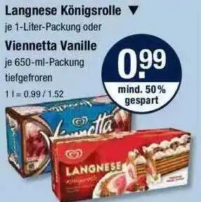 V Markt Langnese Königsrolle Oder Viennetta Vanille Angebot