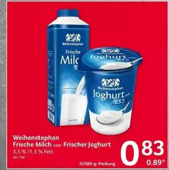 Selgros Weihenstephan Frische Milch Oder Frischer Joghurt Angebot