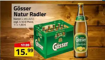 Logo Getränkemarkt Gösser Natur Radler 20x0,5L Angebot