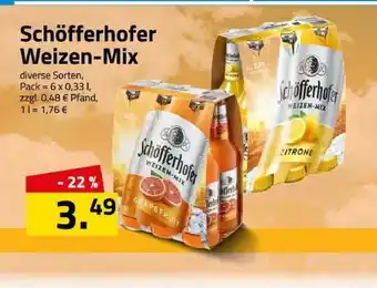 Logo Getränkemarkt Schöfferhofer Weizen Mix 6x0,33L Angebot