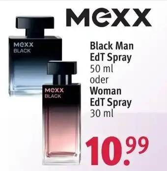 Rossmann Mexx Black Man edt Spray 50ml o. Woman edt Spray 30ml Angebot