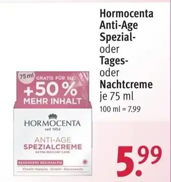 Rossmann Hormocenta Anti-Age Spezial- o. Tages- o. Nachtcreme 75ml Angebot