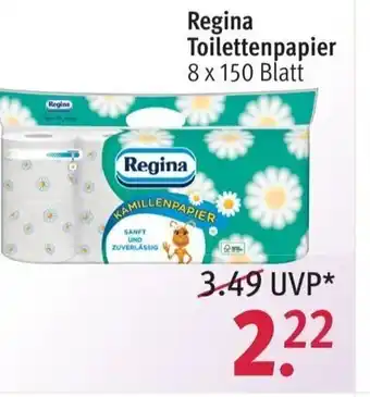 Rossmann Regina Toilettenpapier 8 Rollen Angebot