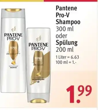 Rossmann Pantene Pro-V Shampoo 300ml o. Spulung 200ml Angebot