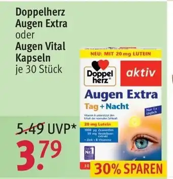 Rossmann DoppelHerz Augen Extra o. Augen Vital Kapseln 30st Angebot