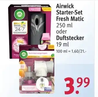 Rossmann Airwick Starter-Set Freshmatic 250ml o. Duftstecker 19ml Angebot