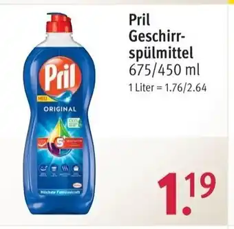 Rossmann Pril Geschirrspulmittel 675/450ml Angebot