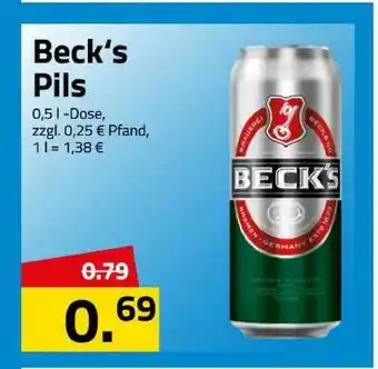 Logo Getränkemarkt Beck's Pils 0,5L Angebot