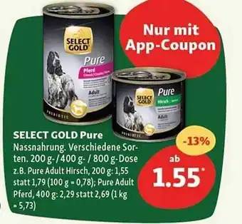 Fressnapf Select Gold Pure Nassnahrung Angebot