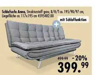 Möbel Boss Schalfsofa Anna Mit Schlaffunktion Angebot