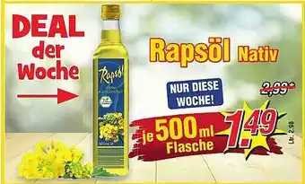 Wiglo Wunderland Rapsöl Nativ Angebot