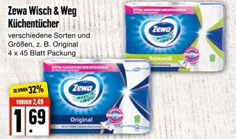 Edeka Frischemarkt Zewa Wisch & Weg Küchentücher Angebot