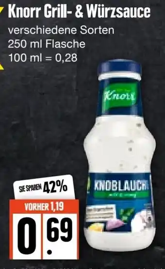 Edeka Frischemarkt Knorr Grill & Würzsaucen 250ml Flasche Angebot