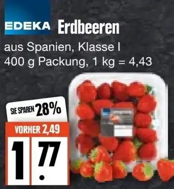 Edeka Frischemarkt Edeka Erdbeeren 400g Packung Angebot