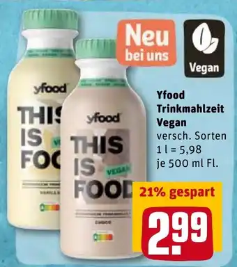 REWE YFood Trinkmahlzeit Vegan 500 ml Angebot