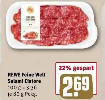 REWE Rewe Feine Welt Salami Ciatore 80g Pckg. Angebot