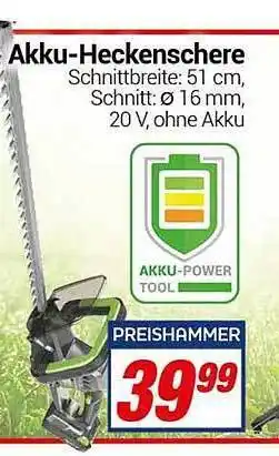 CENTERSHOP Akku-heckenschere Angebot