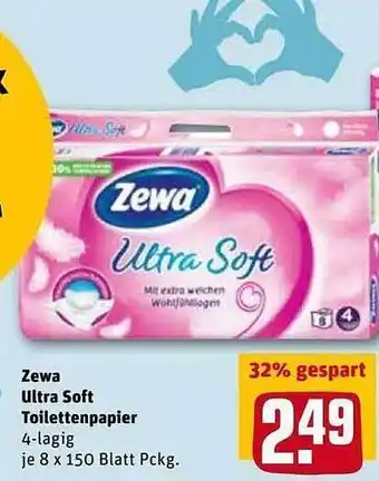 REWE Kaufpark Zewa Ultra Soft Toilettenpapier Angebot