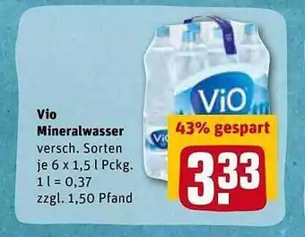 REWE Kaufpark Vio Mineralwasser Angebot