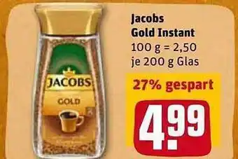 REWE Kaufpark Jacobs Gold Instant Angebot