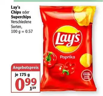 Globus Lay's Chips Oder Superchips Angebot