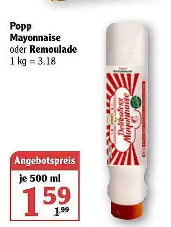 Globus Popp Mayonnaise Oder Remoulade Angebot