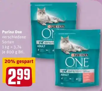 REWE Purina One 800g Btl. Angebot