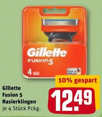 REWE Gillette Fusion 5 Rasierklingen 4 Stück Angebot