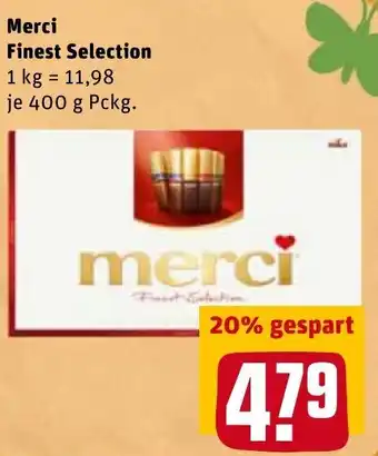 REWE Merci Finest Selection 400g Packung Angebot