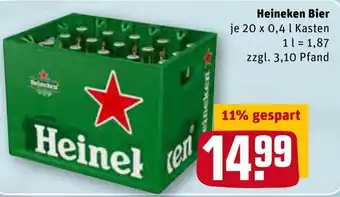 REWE Heineken Bier 20x0,4L Angebot