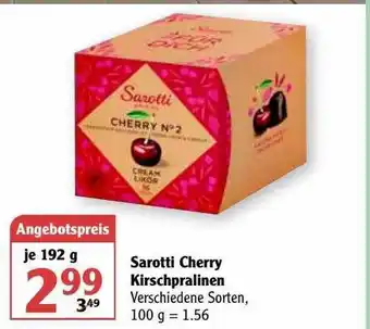 Globus Sarotti Cherry Kirschpralinen Angebot