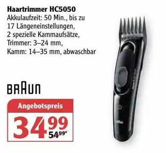 Globus Braun Haartrimmer HC5050 Angebot