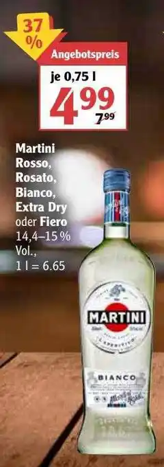 Globus Martini Rosso Rosato Bianco Extra Ddry Oder Fiero Angebot