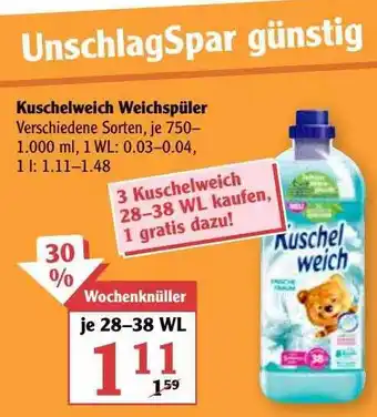 Globus Kuschelweich Weichspüler Angebot