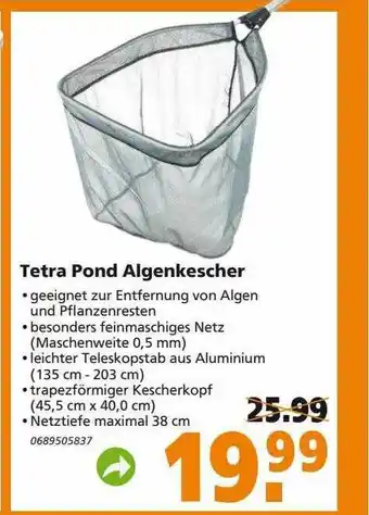 Globus Baumarkt Tetra Pond Algenkescher Angebot