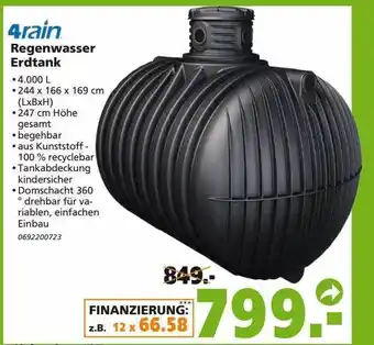 Globus Baumarkt 4rain Regenwasser Erdtrank Angebot