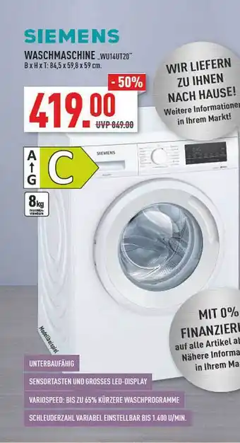 Marktkauf Siemens Waschmaschine Angebot