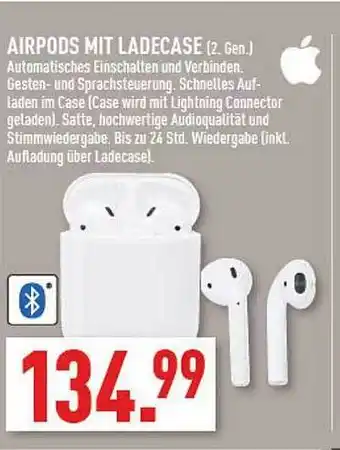 Marktkauf Apple Airpods Mit Ladecase Angebot