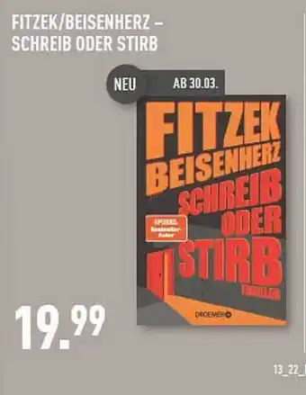 Marktkauf Fitzek Oder Beisenherz - Schreib Oder Stirb Angebot