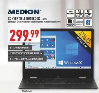 Marktkauf Medion Convertivle Notebook E3223 Angebot