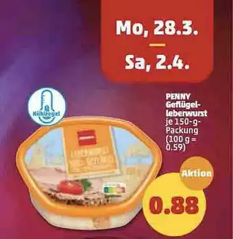 PENNY Penny Geflügelleberwurst Angebot