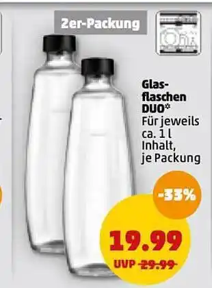 PENNY Glasflaschen Duo Angebot